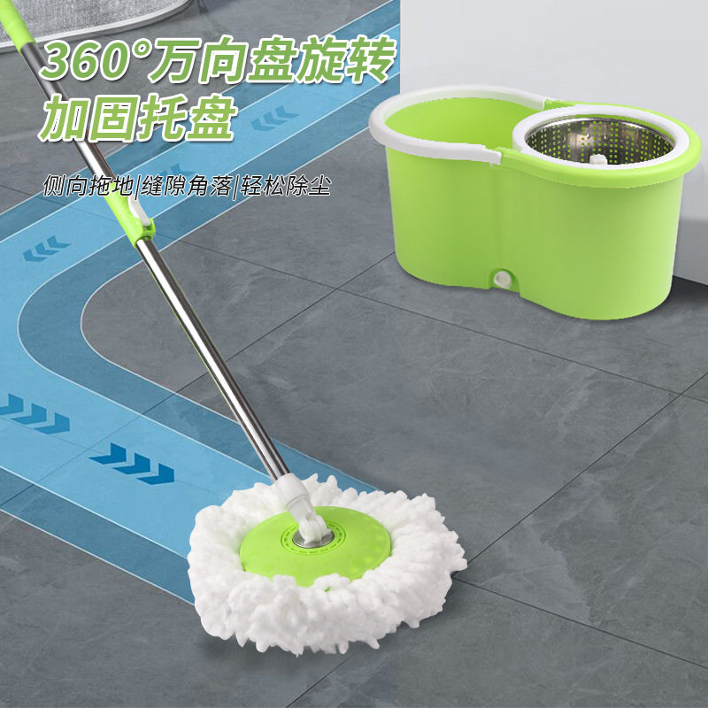 Self-cleaning rotating mop