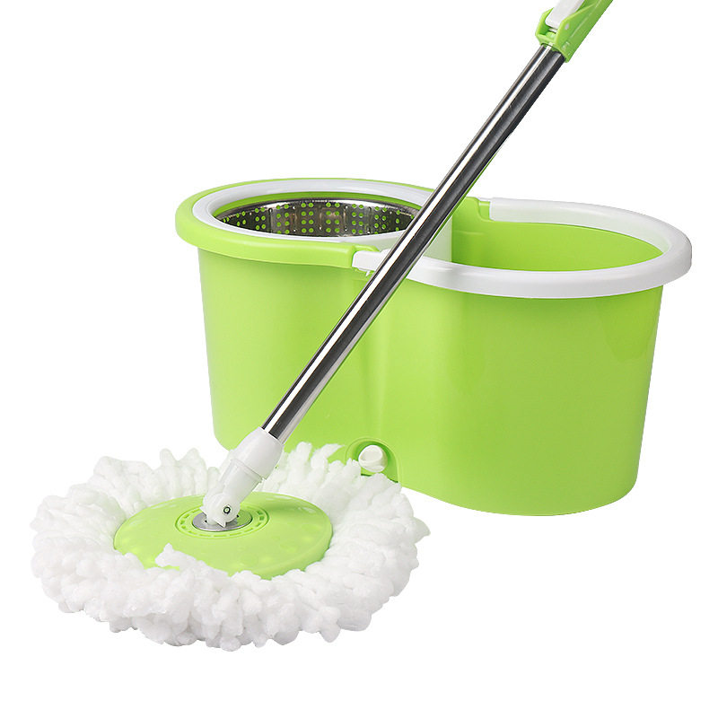 Self-cleaning rotating mop